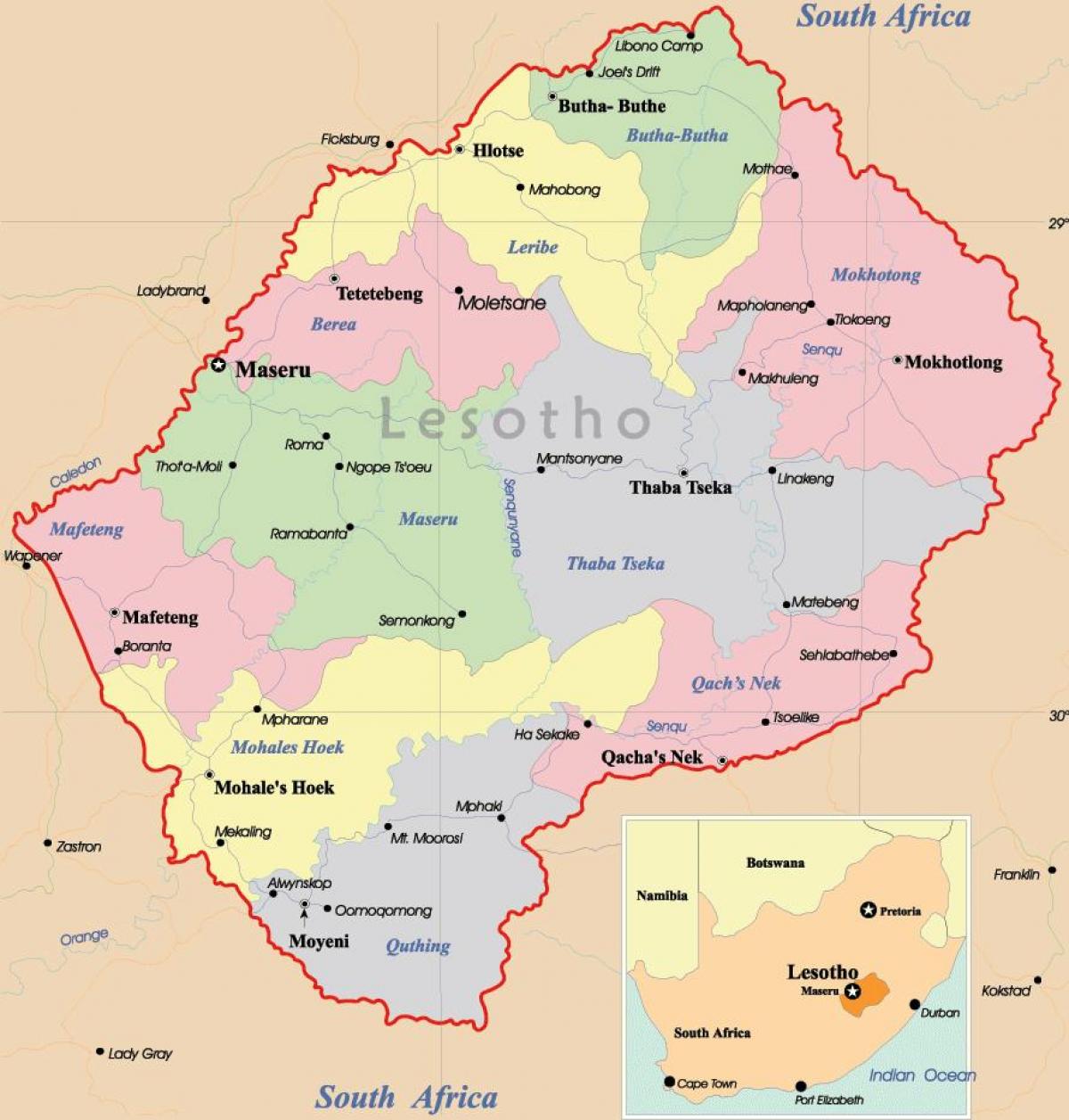 地图莱索托