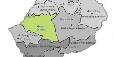 地图莱索托表示区